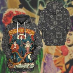 Hocus Pocus 3D Halloween Hoodie, Hocus Pocus Sanderson Sisters 3D Hoodie