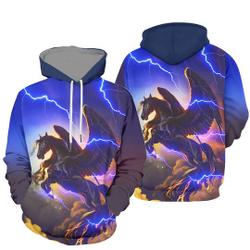 Flying Horse Ancient Sky 3D Hoodie
