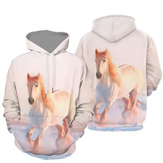 American Native Wild Horse 3D Hoodie