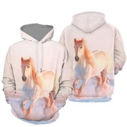 American Native Wild Horse 3D Hoodie