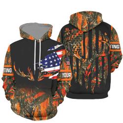 Jungle Hunting American Flag 3D Hoodie