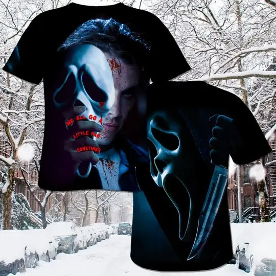 Ly Men Film Outfit Unisex Scream 3D T-Shirt Meaningful Gift For Family Gift For Boyfriend Valentine Gift