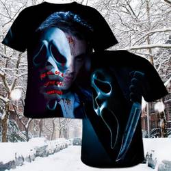 Ly Men Film Outfit Unisex Scream 3D T-Shirt Meaningful Gift For Family Gift For Boyfriend Valentine Gift