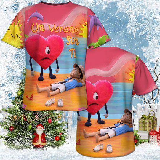 Fashion Bad Pullover Women Bunny 3D T-Shirt Meaningful Gift For Family Gift For Boyfriend Valentine Gift