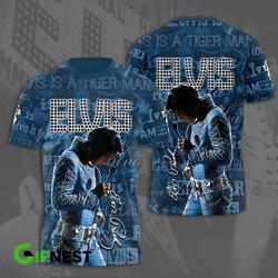 The Blue Elvis Presley Halloween Music Band T-Shirt Meaningful Gift For Family Gift For Boyfriend Valentine Gift