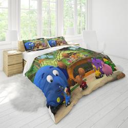 Disney Jungle Junction Three Piece Printed Fashion Pattern Bedding Set Three Piece Quilt Cover Pillow Cover #4 For Family