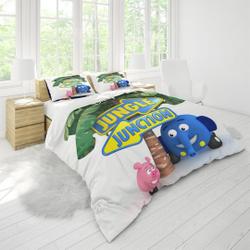 Disney Jungle Junction Three Piece Printed Fashion Pattern Bedding Set Three Piece Quilt Cover Pillow Cover #5 For Family