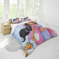 Princess Jasmine Three Piece Printed Fashion Pattern Bedding Set Three Piece Quilt Cover Pillow CoverGift For Your Girlfriend Boyfriend