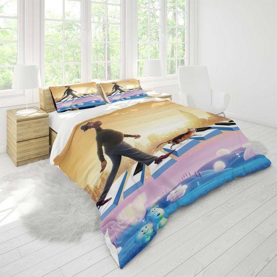 Disney Soul Three Piece Printed Fashion Pattern Bedding Set Three Piece Quilt Cover Pillow CoverGift For Your Girlfriend Boyfriend Gift For Love Gift For Friend Best Valentine Present Holiday Gift