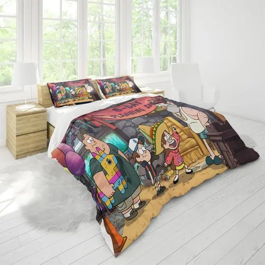 Disney Jungle Junction Three Piece Printed Fashion Pattern Bedding Set Three Piece Quilt Cover Pillow Cover #11 For Family
