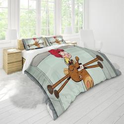 Disney Jungle Junction Three Piece Printed Fashion Pattern Bedding Set Three Piece Quilt Cover Pillow Cover #13 For Family