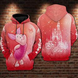 Winnie The Pooh Piglet Disney Hoodie, 3D Hoodie
