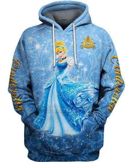 Cinde Princess Disney Hoodie, 3D Hoodie