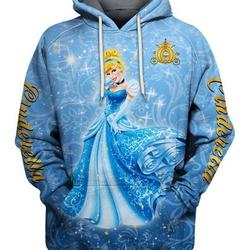 Cinde Princess Disney Hoodie, 3D Hoodie