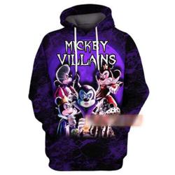 Mickey Villains Mashup Disney Hoodie, 3D Hoodie