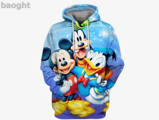 Mickey And Friends Disney Hoodie, 3D Hoodie