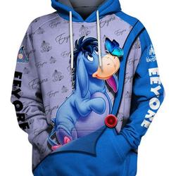 Winne The Pooh Eeyore Disney Hoodie, 3D Hoodie