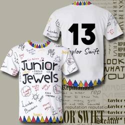 Junior Jewels Shirt, Custom Name and Number Taylor 3D Shirt Meaningful Gift For Family Gift For Boyfriend Valentine Gift
