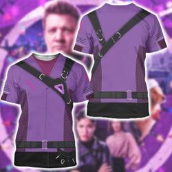 Hawkeye Costume Cosplay 3D Hoodie, Superhero Women Halloween Costume Meaningful Gift For Family Gift For Boyfriend Valentine Gift