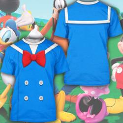 Donald Duck Cosplay Hoodie, Animated Duck Blue Suit 3D Costume Cosplay T-Shirt Meaningful Gift For Family Gift For Boyfriend Valentine Gift