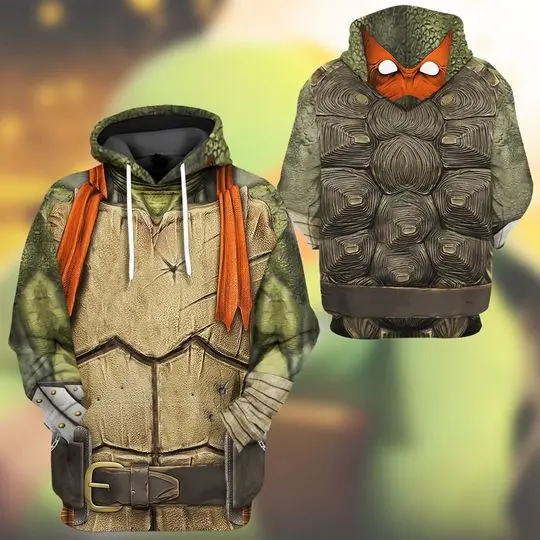 Orange Turtle Movie Superhero Halloween Costume Shirt, Halloween All Over Print Hoodie,