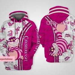 Cheshire Cat Hoodies, Disney Alice Hoodies, Disney Cat 3D Hoodie, Disney Cheshire