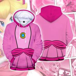 Princess Peach 3D Hoodie Shirt, Princess Peach Mario Hoodie