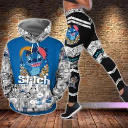 Cute Stitch Hoodie Leggings, Stitch 3D Hoodie, Stitch Gym Leggings, Stitch