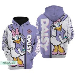 Daisy Duck Hoodies, Daisy Duck 3D Hoodie, Disney Daisy Women Hoodie, Disney Daisy