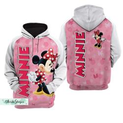Disney Minnie Hoodies, Minnie Mouse 3D Hoodie, Disney Minnie Women Hoodie
