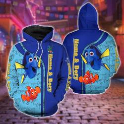 Nemo And Dory Hoodie, Finding Nemo 3D Hoodie, Nemo Fish Hoodie