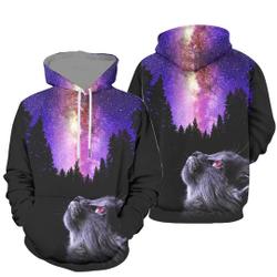 Cat Galaxy Sky 3D Hoodie