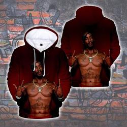 Rapper Tupac Full Over Print 3D Hoodie, Tupac Shakur 90s Y2K Merch