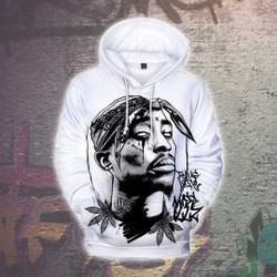 Tupac Rap 3D Hoodie, Tupac Shakur 90s Y2K Merch, Vintage Rapper Hiphop 3D Hoodie