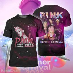 P!nk, Pink Shirt, Pink Concert Shirt, Pink, Pink Concert 3D Shirt Meaningful Gift For Family Gift For Boyfriend Valentine Gift