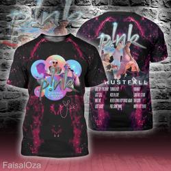 P!nk Pink Singer Summer Carnival 2023 Tour Shirt,Pink Fan Lovers 3D Shirt Meaningful Gift For Family Gift For Boyfriend Valentine Gift