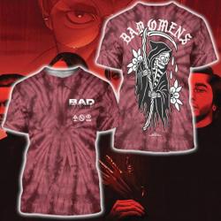 Fade Reaper Tee Bad Omens 3D Shirt, Band Track List 2023 3D Shirt Meaningful Gift For Family Gift For Boyfriend Valentine Gift