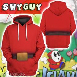 Shyguy 3D Cosplay Halloween Shirt, Shy Guy Gaming Halloween 3D Hoodie