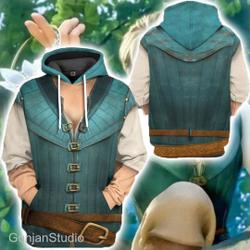 Flynn Rider Full Over Print 3D Hoodie | Prince Rapunzel Cosplay 3D Hoodieatshirt Hoodie