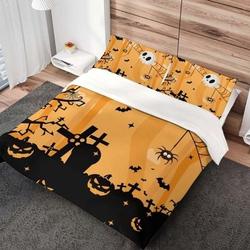 Halloween Duvet Cover, Halloween Bedding Set, Pumpkin Spider Duvet Cover , Bedding, Halloween GiftsGift For Your Girlfriend Boyfriend Gift For Love Gift For Friend Best Valentine Present Holiday Gift