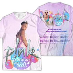 P!nk Summer Carnival 2023 Shirt, Art Pink Trustfall Album 3D Shirt Meaningful Gift For Family Gift For Boyfriend Valentine Gift