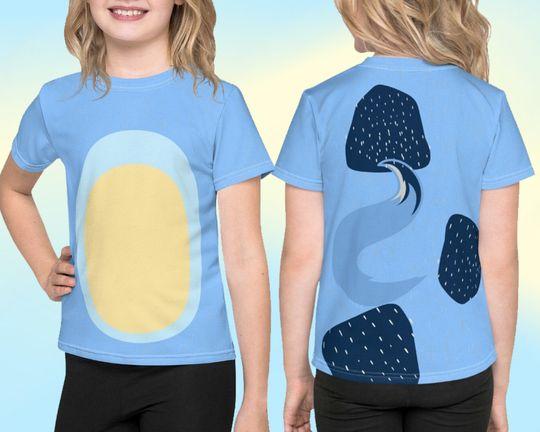 Blue 3D Shirt, Family Custom Halloween Shirt Meaningful Gift For Family Gift For Boyfriend Valentine Gift
