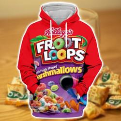 Kelloggs Froot Loops 3D Hoodie, Group Halloween Costumes, Group Candy 3D Hoodie