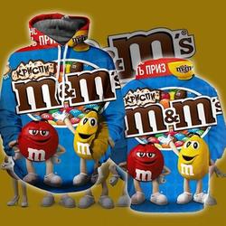 M And M Halloween Costume 3D Hoodie, M&M Face Halloween Costume