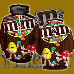 M And M Halloween Costume 3D Hoodie, M&M Face Halloween 3D Hoodie
