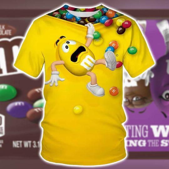 M And M Halloween Costume 3D Hoodie, M&M Face Halloween Costume 3D Shirt Meaningful Gift For Family Gift For Boyfriend Valentine Gift