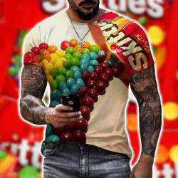 Chocolate Candy Skittle Fruits Halloween 3D Shirt, Candy Group Costume 3D Shirt Meaningful Gift For Family Gift For Boyfriend Valentine Gift