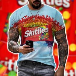 Chocolate Candy Skittle Fruits Halloween 3D Shirt, Candy Group Costume 3D Shirt Meaningful Gift For Family Gift For Boyfriend Valentine Gift