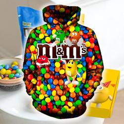 M And M Halloween Costume 3D Hoodie, M&M Face Halloween Costume