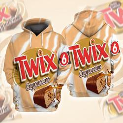 Candy Twix Halloween Costume 3D Hoodie, Twix left and right couple